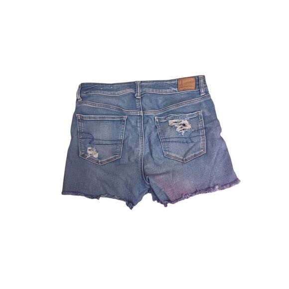 Factory distressed American eagle high rise shortie women's 10 - Picture 2 of 5